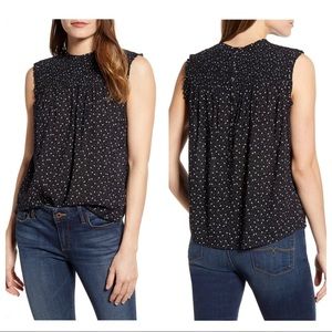 Caslon Button-back Sleeveless Top - Size M